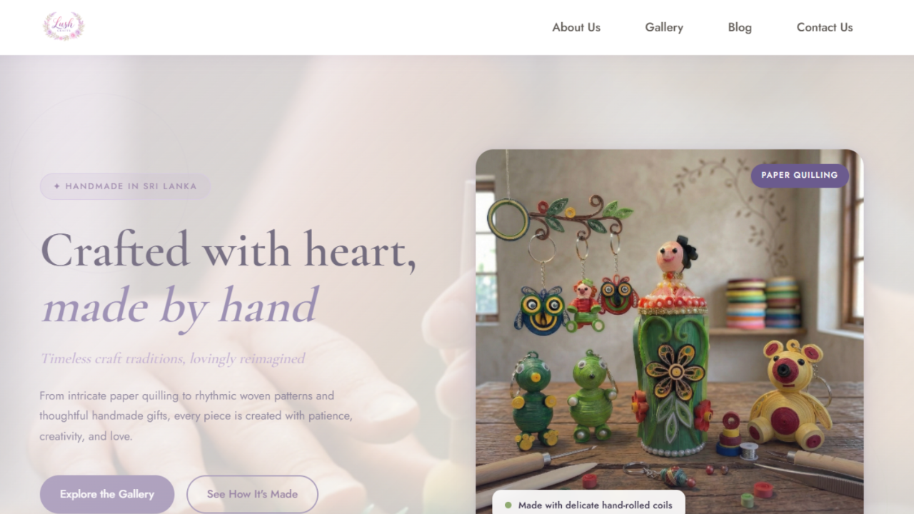 LushCrafts Website Development