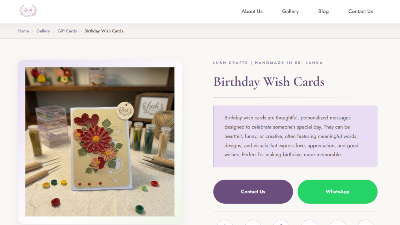 LushCrafts Website Development